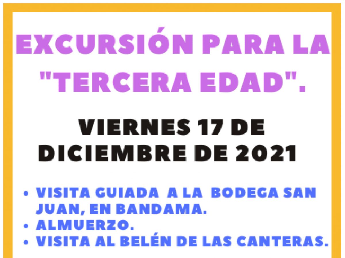 Excursión Tercera Edad