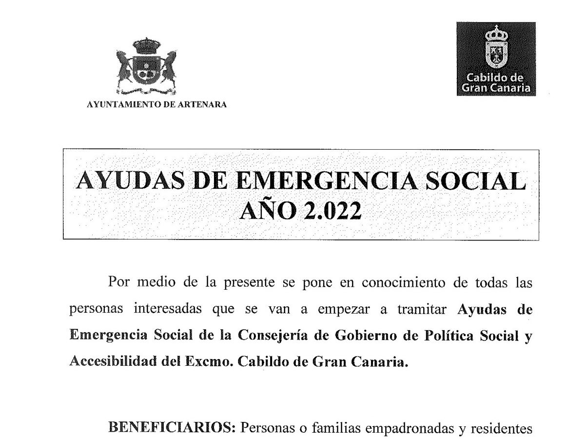 AYUDAS DE EMERGENCIA SOCIAL 2022