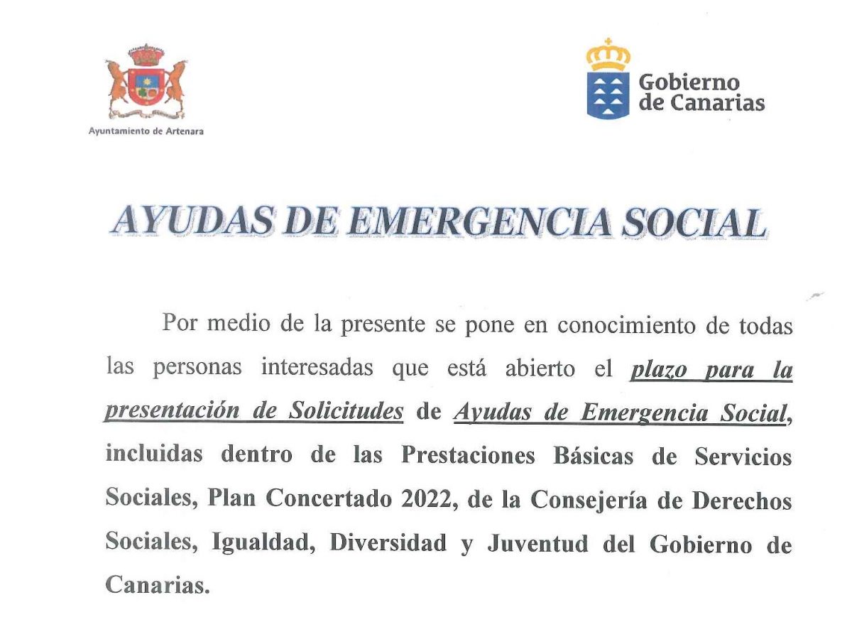 AYUDAS DE EMERGENCIA SOCIAL