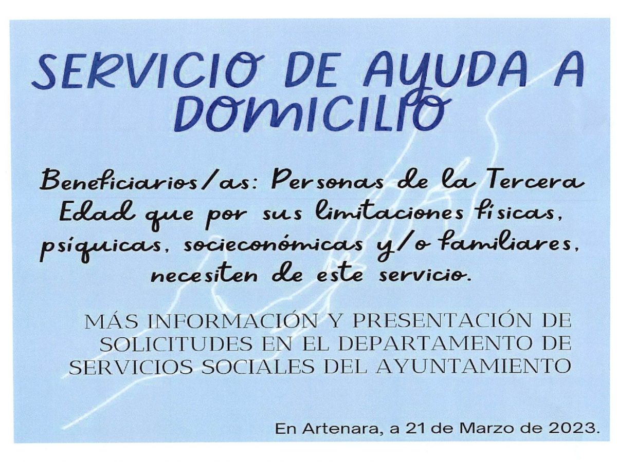 SERVICIO DE AYUDA A DOMICILIO