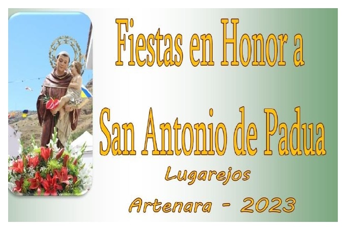 Programa de Fiestas en Honor a San Antonio de Padua. Lugarejos 2023.