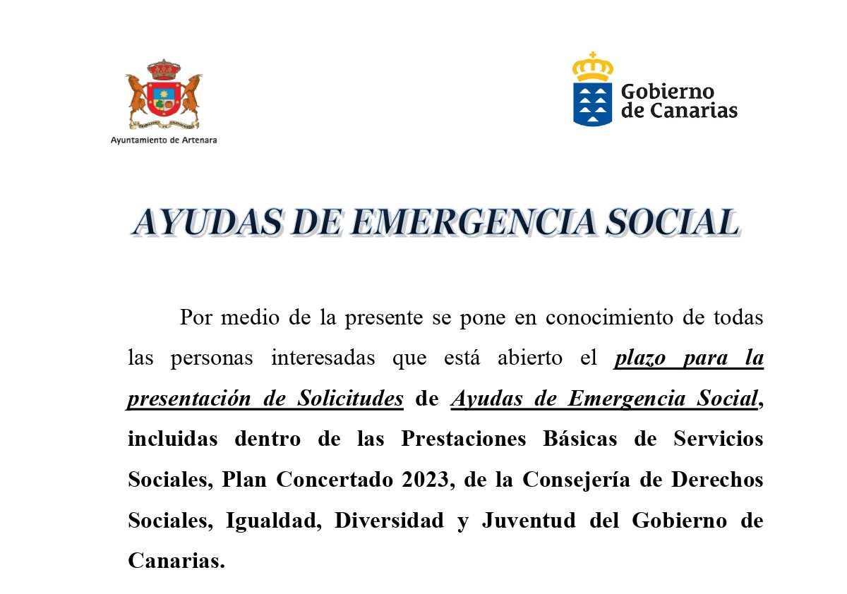 Ayudas de Emergencia Social.