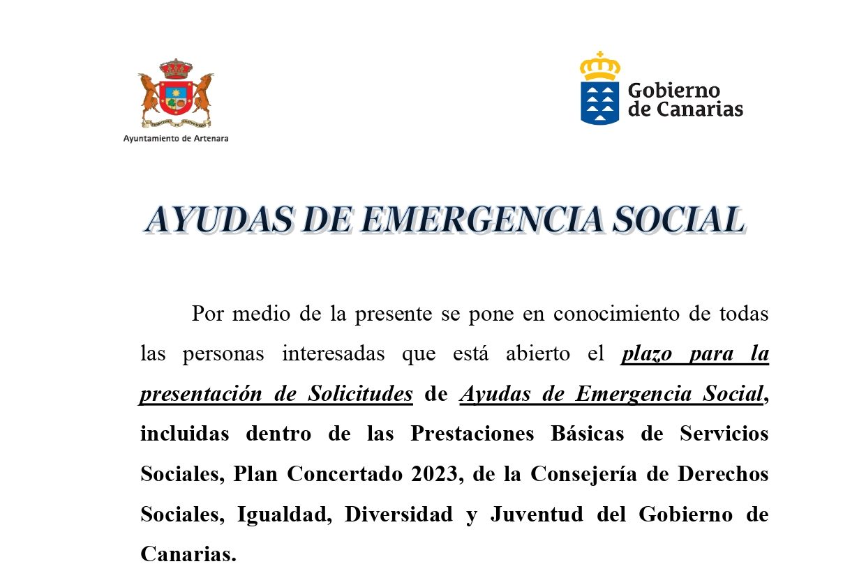 Ayudas de Emergencia Social.