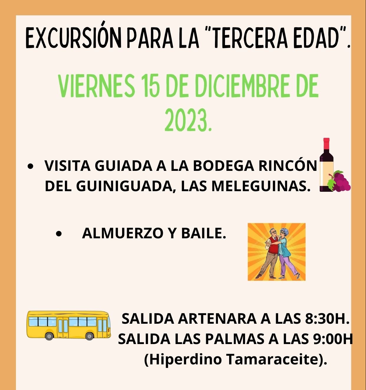 Excursión Tercera Edad.