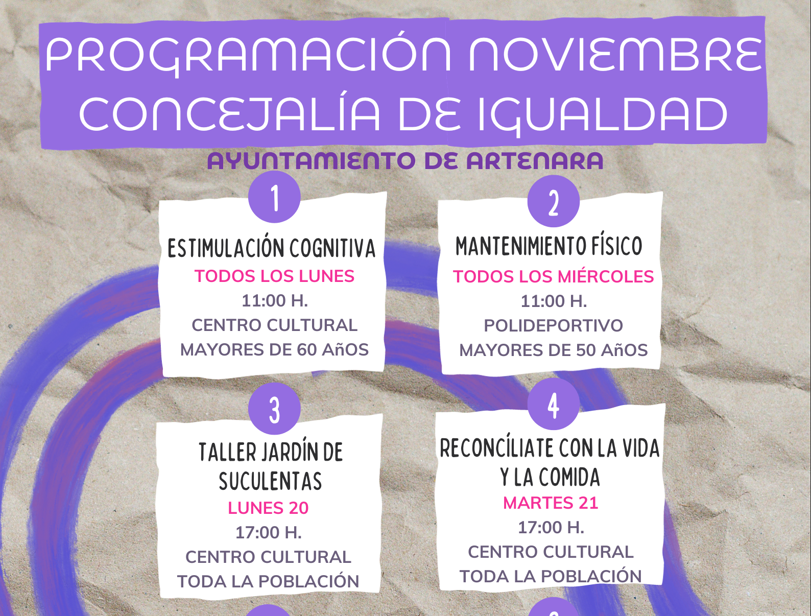 Programación de Noviembre Igualdad.