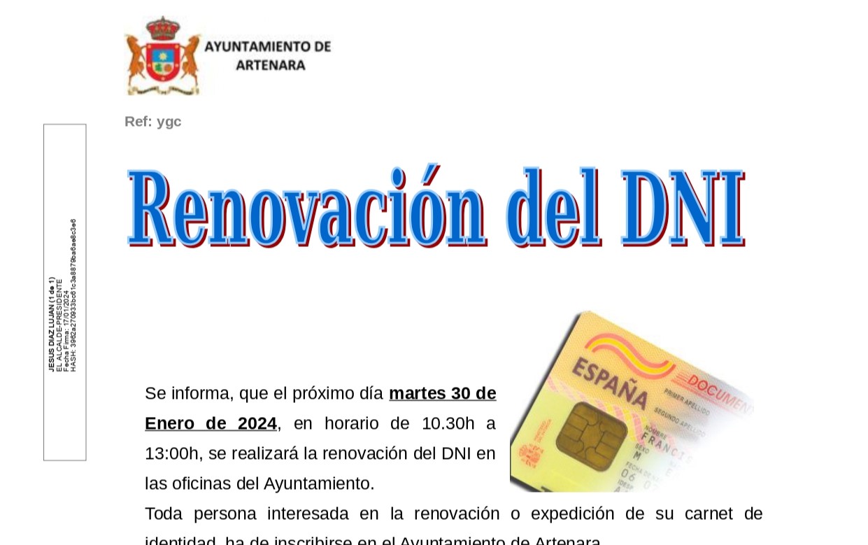 Renovación del DNI