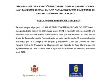Plan de empleo Artenara-Cabildo