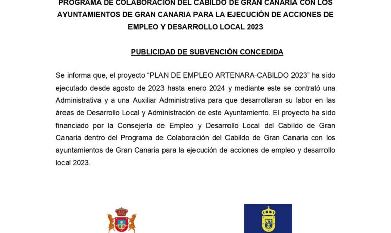 Plan de empleo Artenara-Cabildo