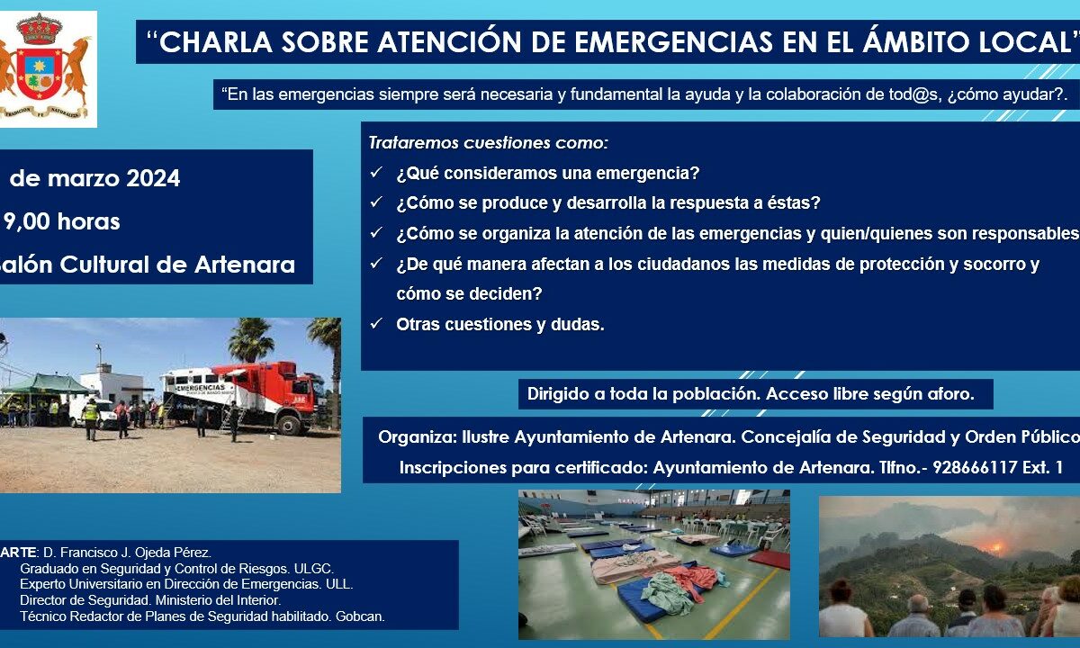 Charla: Atención de emergencias en el ámbito Local