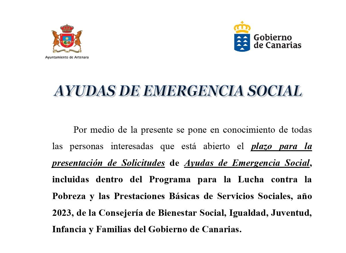 Ayudas de Emergencia Social.