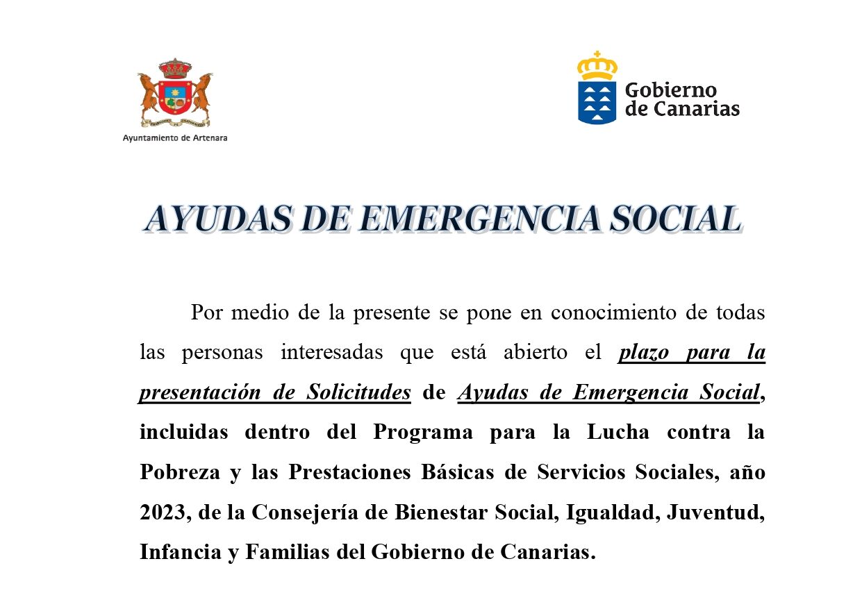 Ayudas de Emergencia Social.