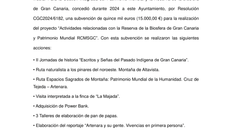 Publicidad subvención