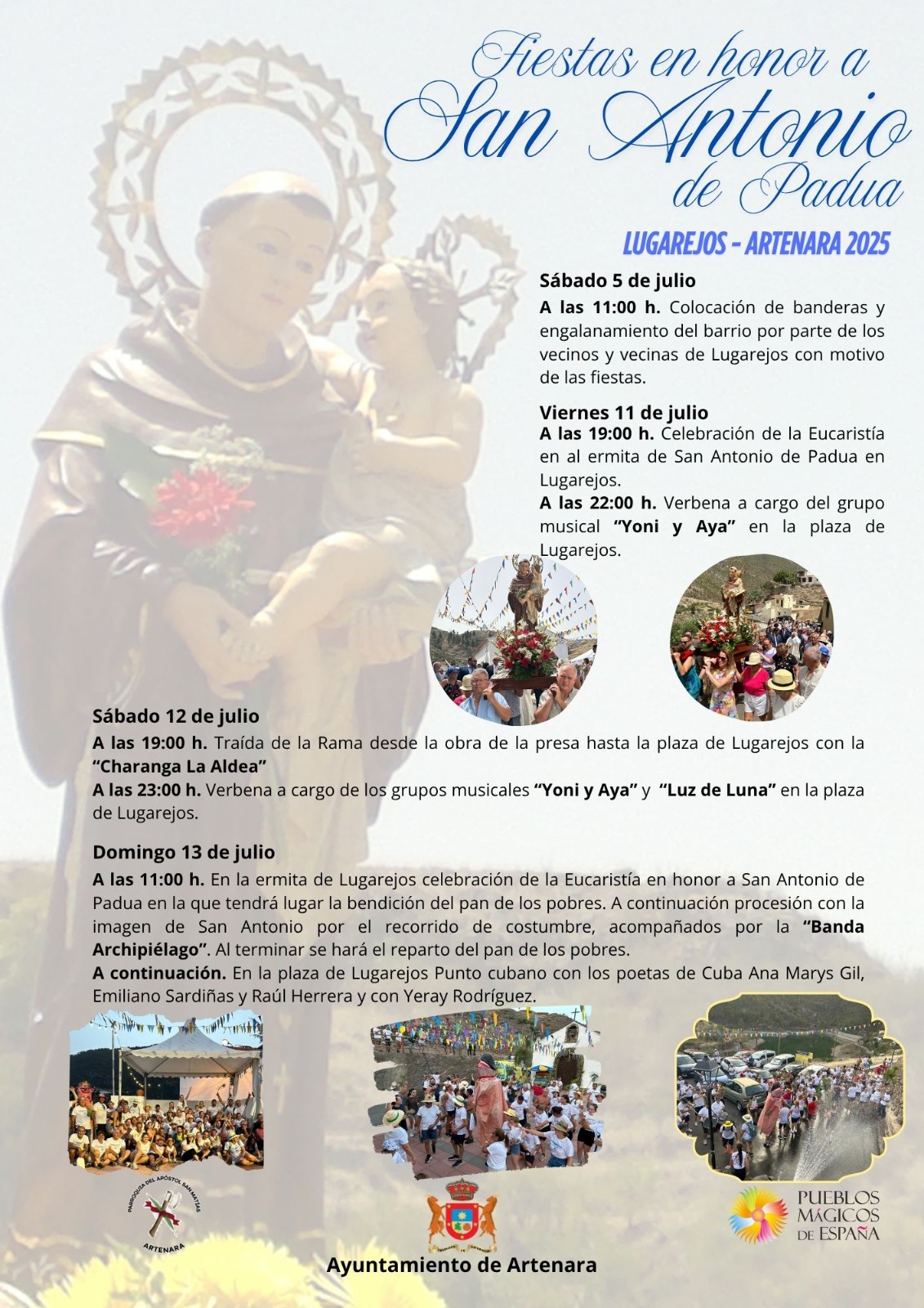 San Antonio de Padua. Lugarejos 2025