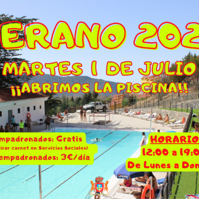 Apertura de la piscina