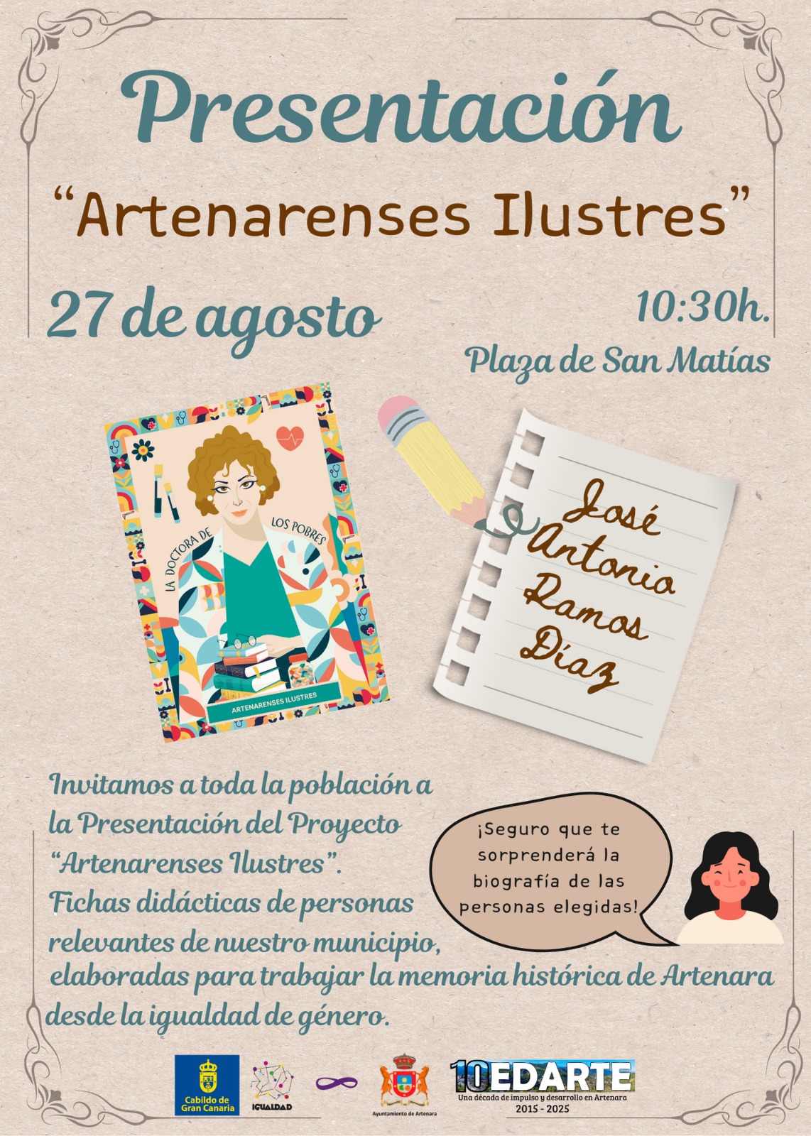 Presentación "Artenarenses Ilustres".