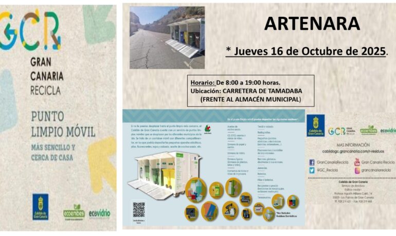 Punto Limpio Móvil en Artenara