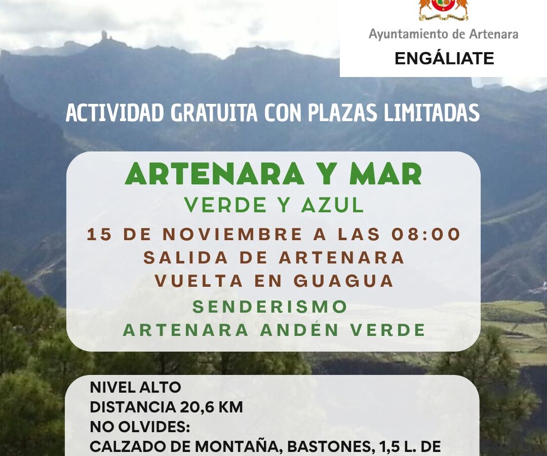 Senderismo Artenara - Ánden Verde ¡Artenara y Mar - Verde y Azul!