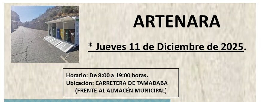 Punto Limpio móvil en Artenara