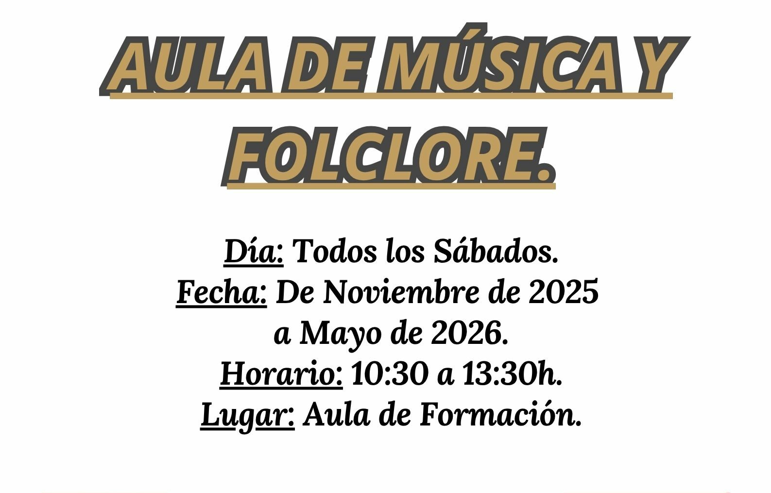 Aula de Música y Folclore.