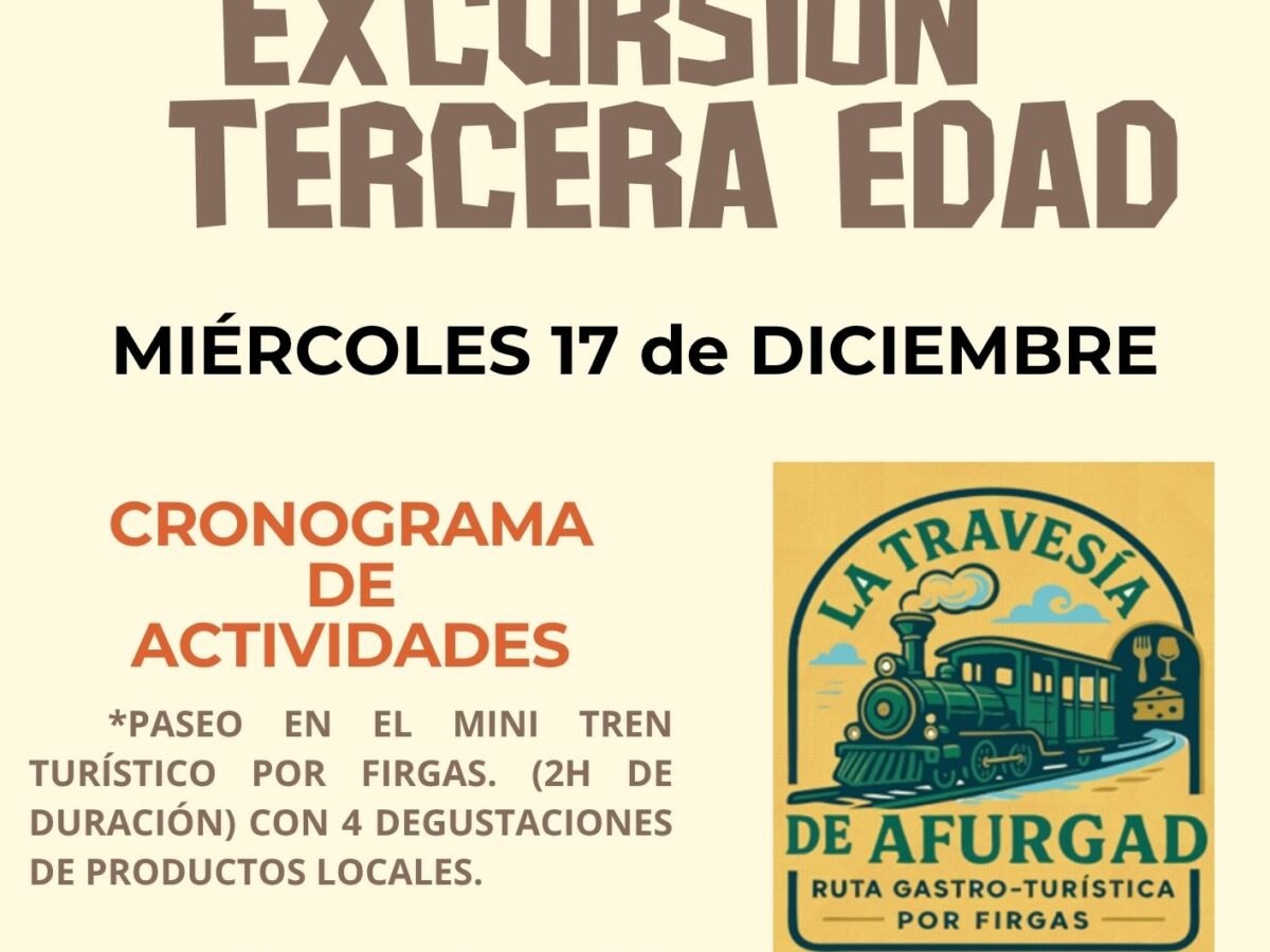 EXCURSIÓN TERCERA EDAD.