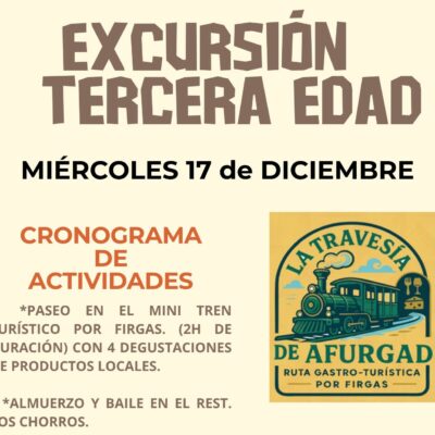 EXCURSIÓN TERCERA EDAD.