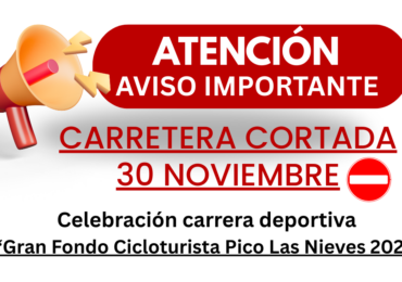 Carretera cortada al tráfico por carrera deportiva 30 de Noviembre
