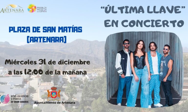 Actuación del grupo musical "Última Llave" para despedir el año en Artenara🥂🍾✨
