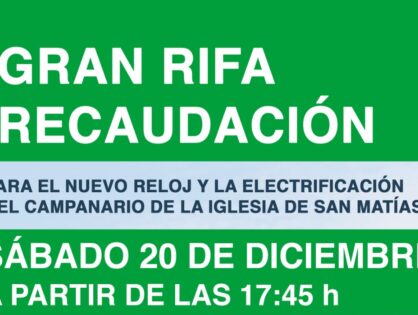 🎉 ¡Gran Rifa de Recaudación en Artenara! 🕰️