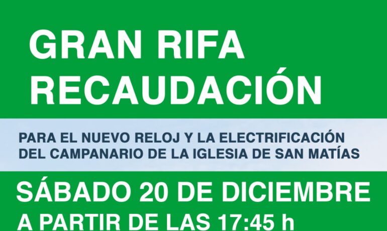 🎉 ¡Gran Rifa de Recaudación en Artenara! 🕰️
