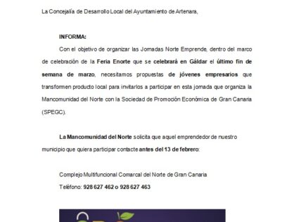 Solicitud Colaboración Jornadas Norte Emprende