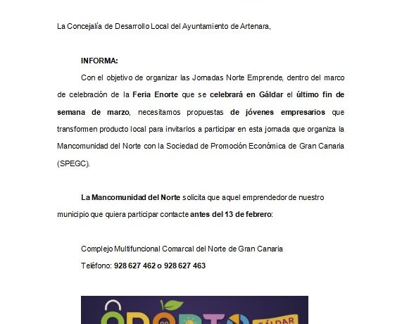 Solicitud Colaboración Jornadas Norte Emprende