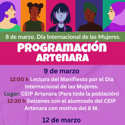 8 DE MARZO. DIA INTERNACIONAL DE LAS MUJERES DESDE ARTENARA