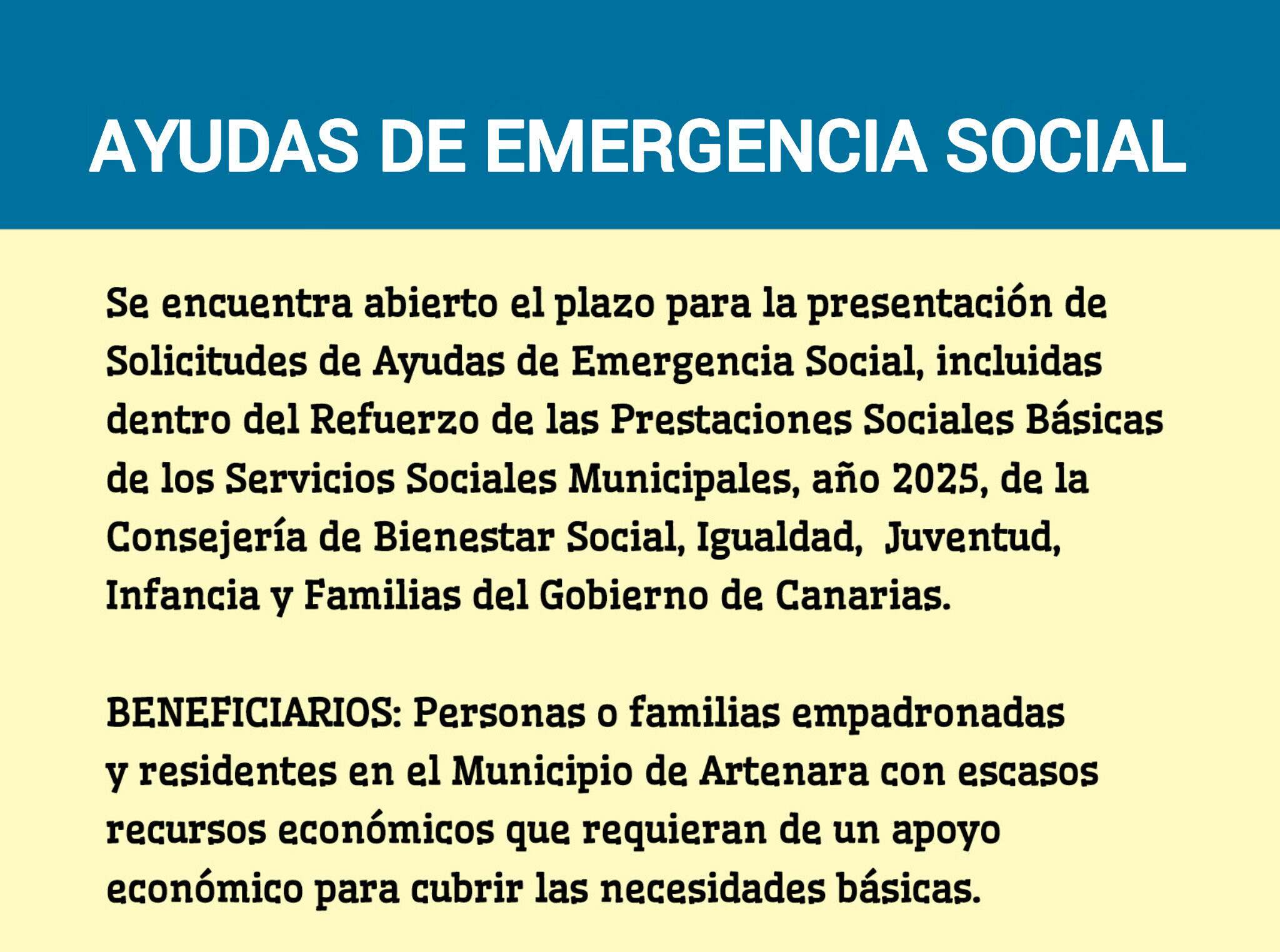 AYUDAS EMERGENCIA SOCIAL