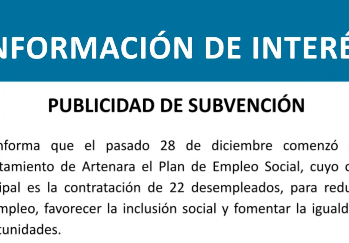 PUBLICIDAD DE SUBVENCIÓN