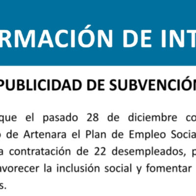 PUBLICIDAD DE SUBVENCIÓN