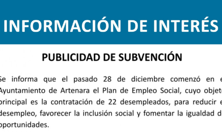 PUBLICIDAD DE SUBVENCIÓN