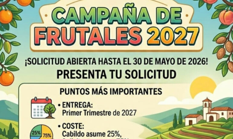 ¡Abierta la convocatoria de la Campaña de Frutales 2027!
