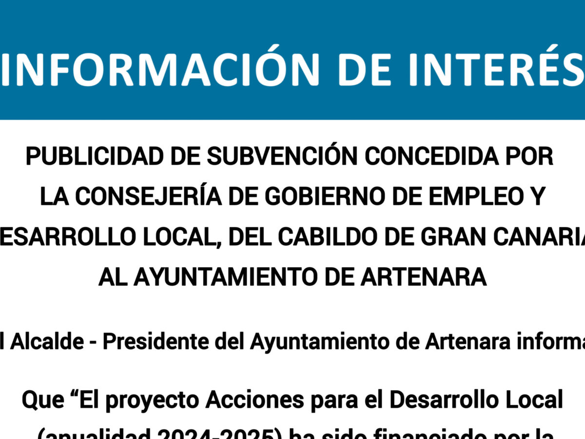 PUBLICIDAD DE SUBVENCIÓN
