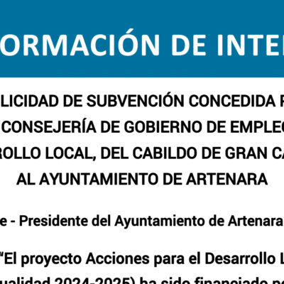 PUBLICIDAD DE SUBVENCIÓN