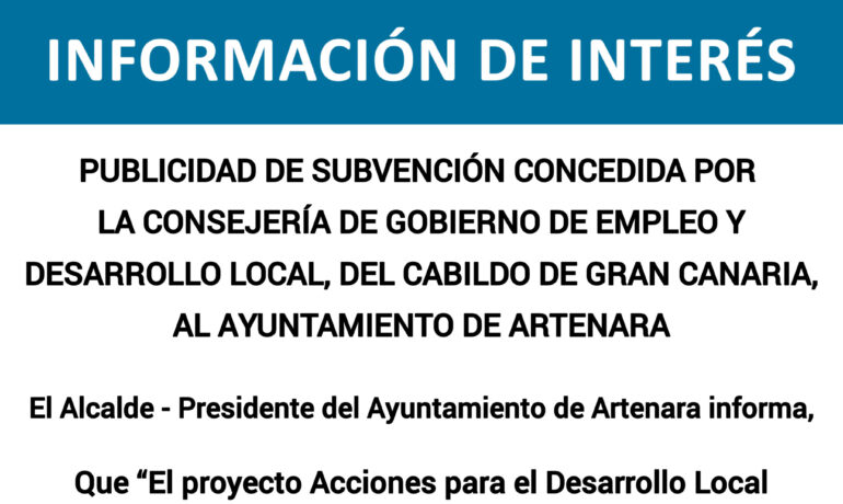PUBLICIDAD DE SUBVENCIÓN