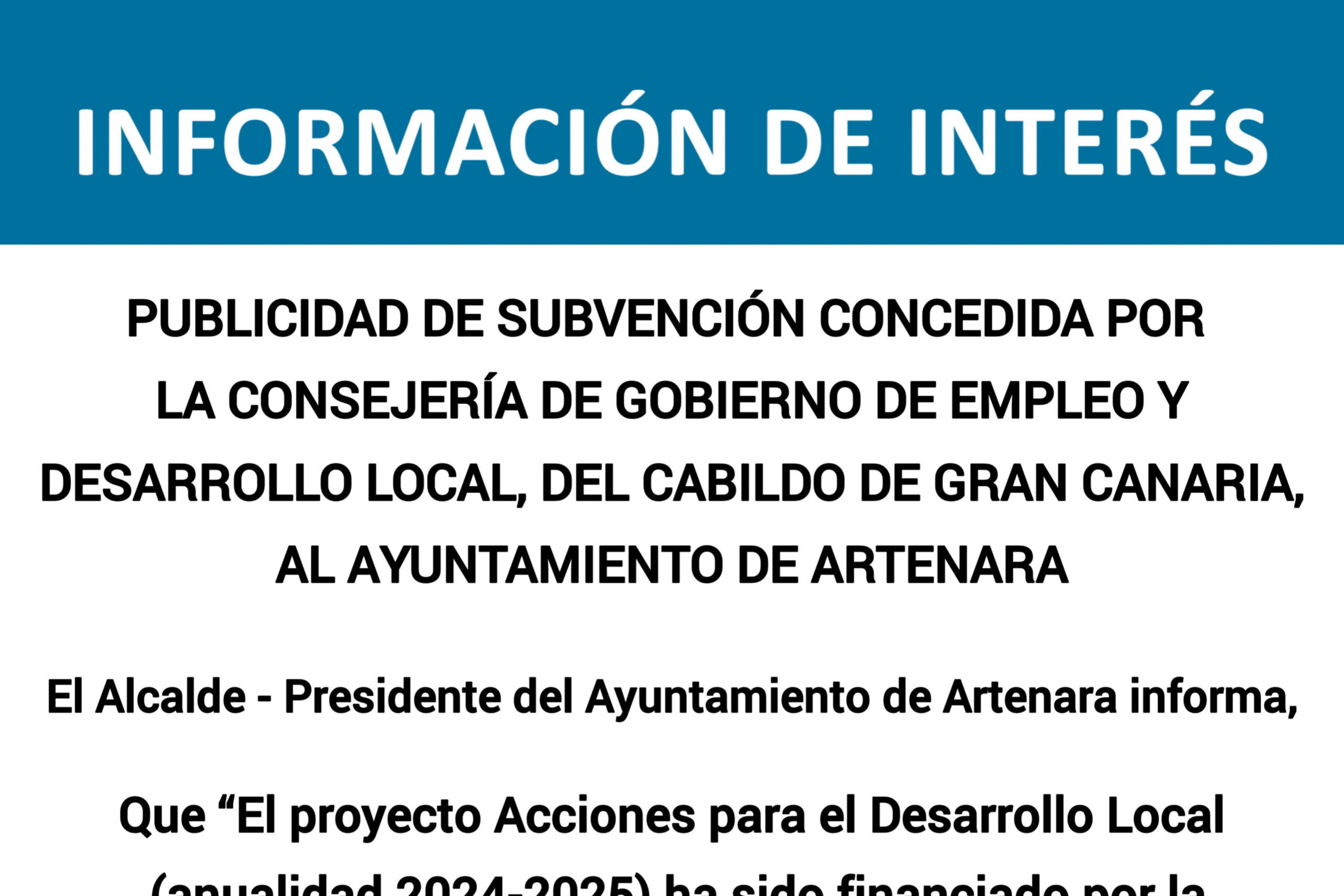 PUBLICIDAD DE SUBVENCIÓN