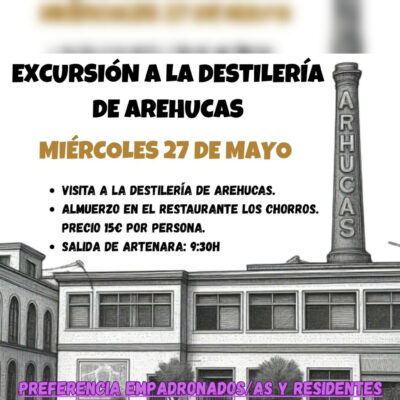 EXCURSIÓN A LA DESTILERÍA AREHUCAS