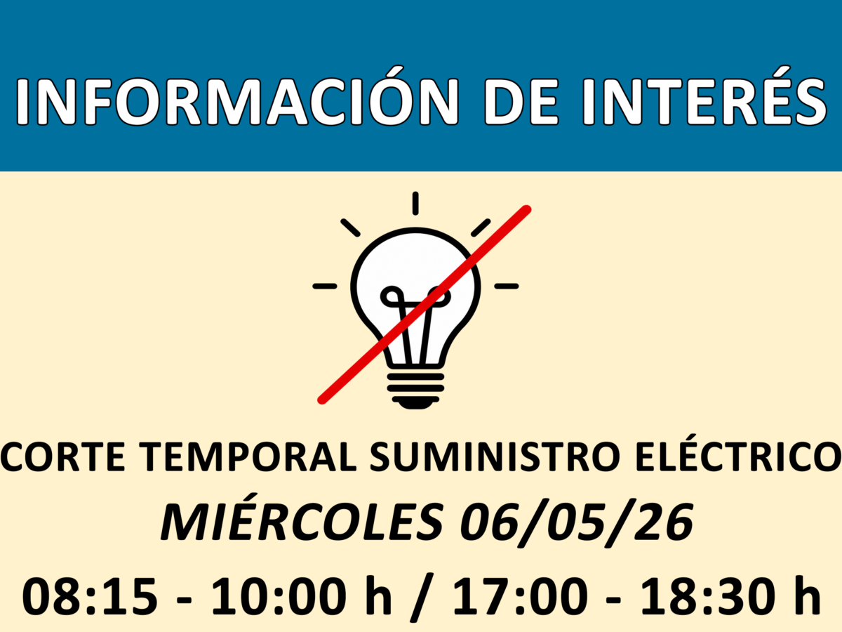 CORTE SUMINISTRO ELÉCTRICO EN ARTENARA 6/05/2026