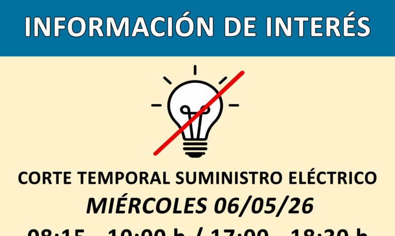 CORTE SUMINISTRO ELÉCTRICO EN ARTENARA 6/05/2026