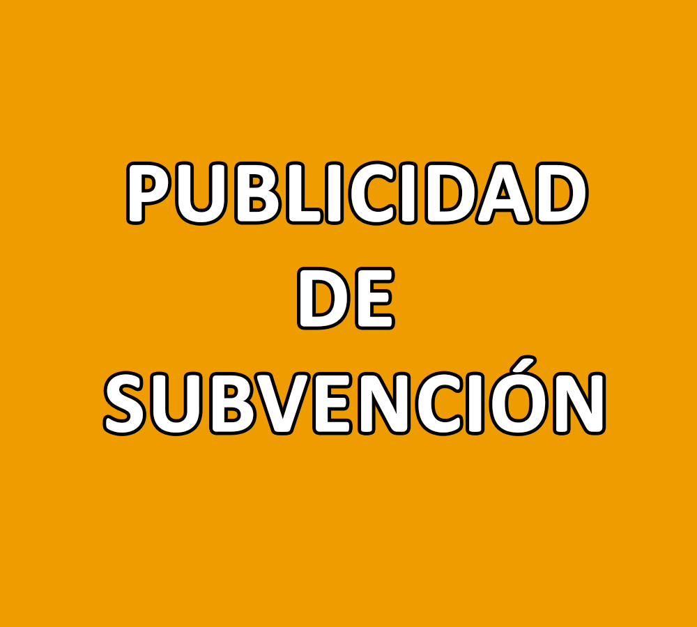 PUBLICIDAD DE SUBVENCIÓN