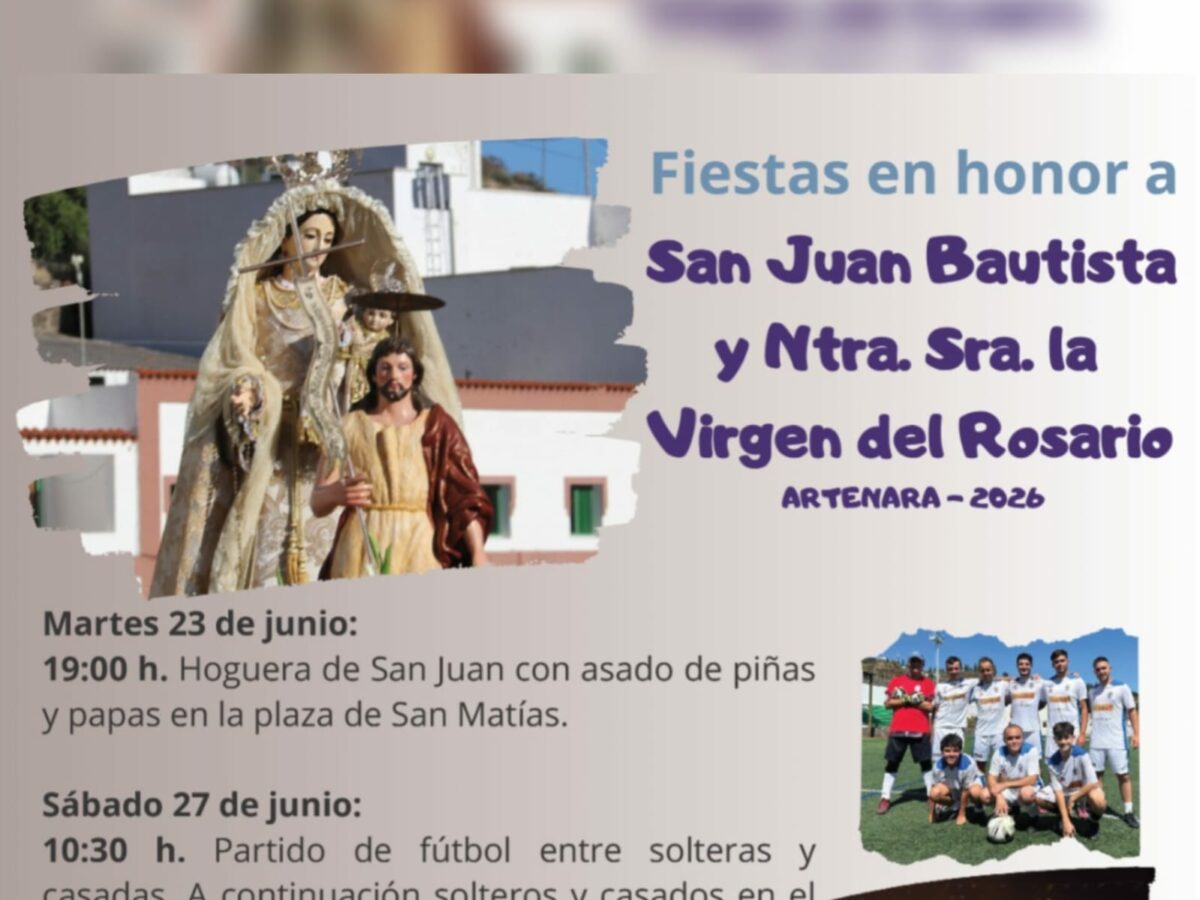 FIESTAS EN HONOR A NUESTRA SRA. DEL ROSARIO Y SAN JUAN BAUTISTA 2026