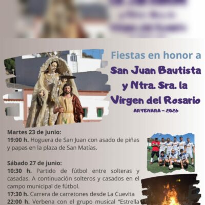 FIESTAS EN HONOR A NUESTRA SRA. DEL ROSARIO Y SAN JUAN BAUTISTA 2026