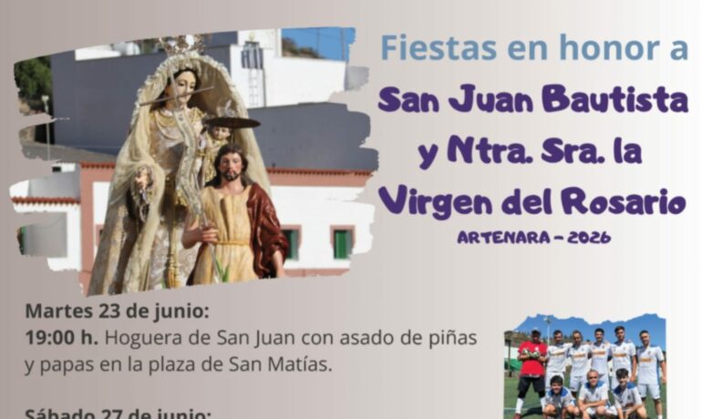 FIESTAS EN HONOR A NUESTRA SRA. DEL ROSARIO Y SAN JUAN BAUTISTA 2026
