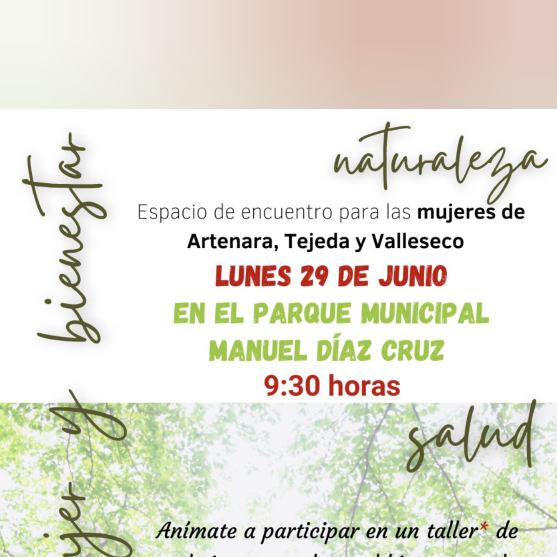 MUJER Y BIENESTAR EN ARTENARA - 29 JUNIO