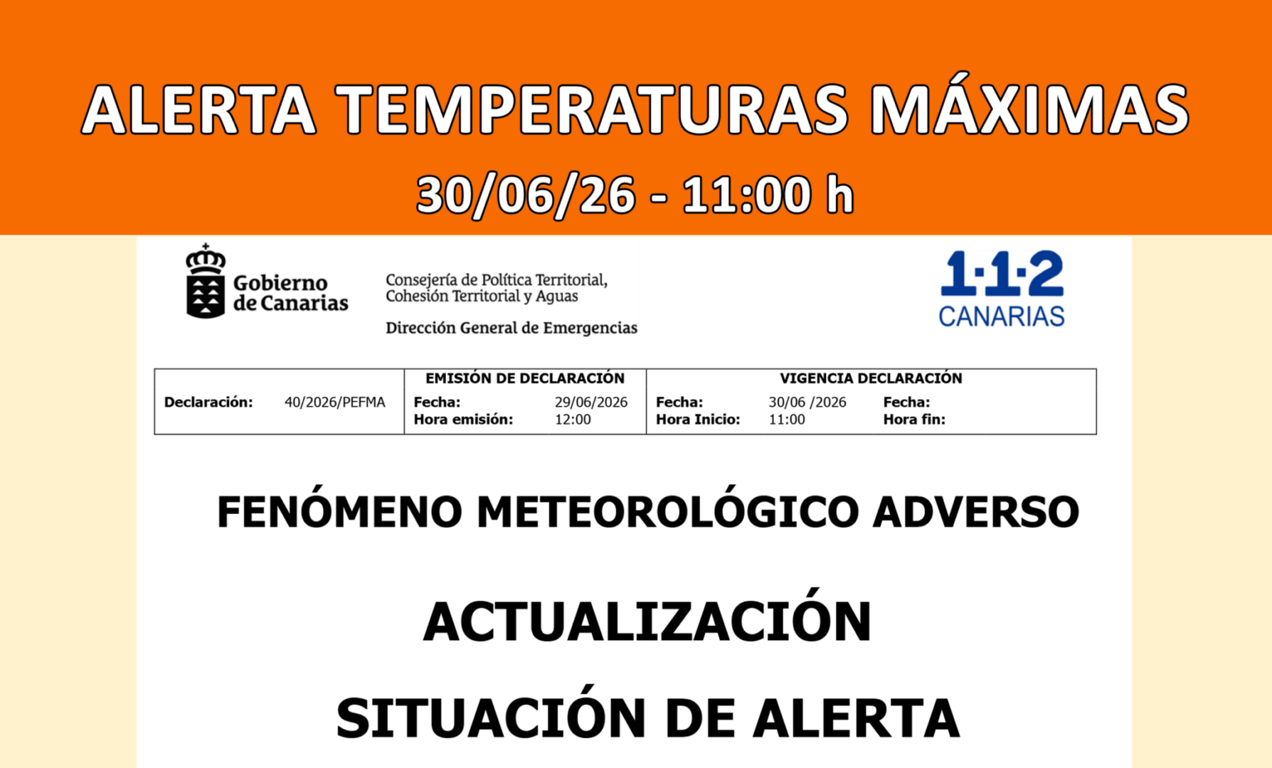 SITUACIÓN DE ALERTA EN GRAN CANARIA
